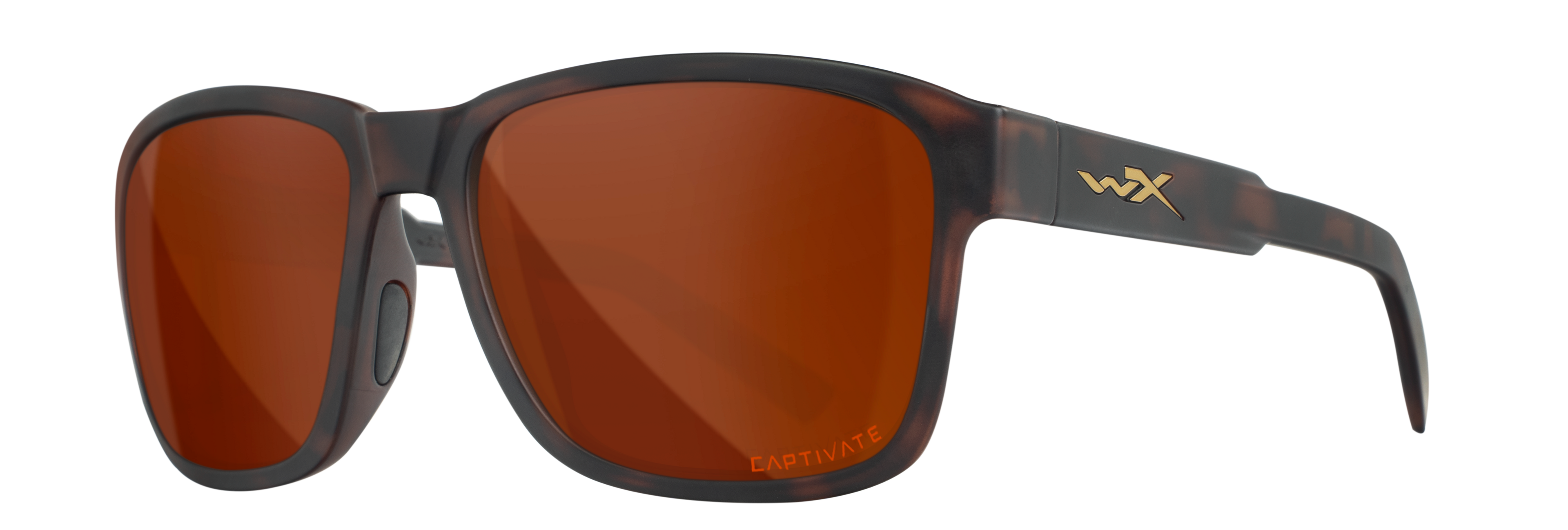 Wiley X WX TREK — Captivate Polarized - Copper, Matte Havana Brown by Wiley X - Tactical Sunglasses