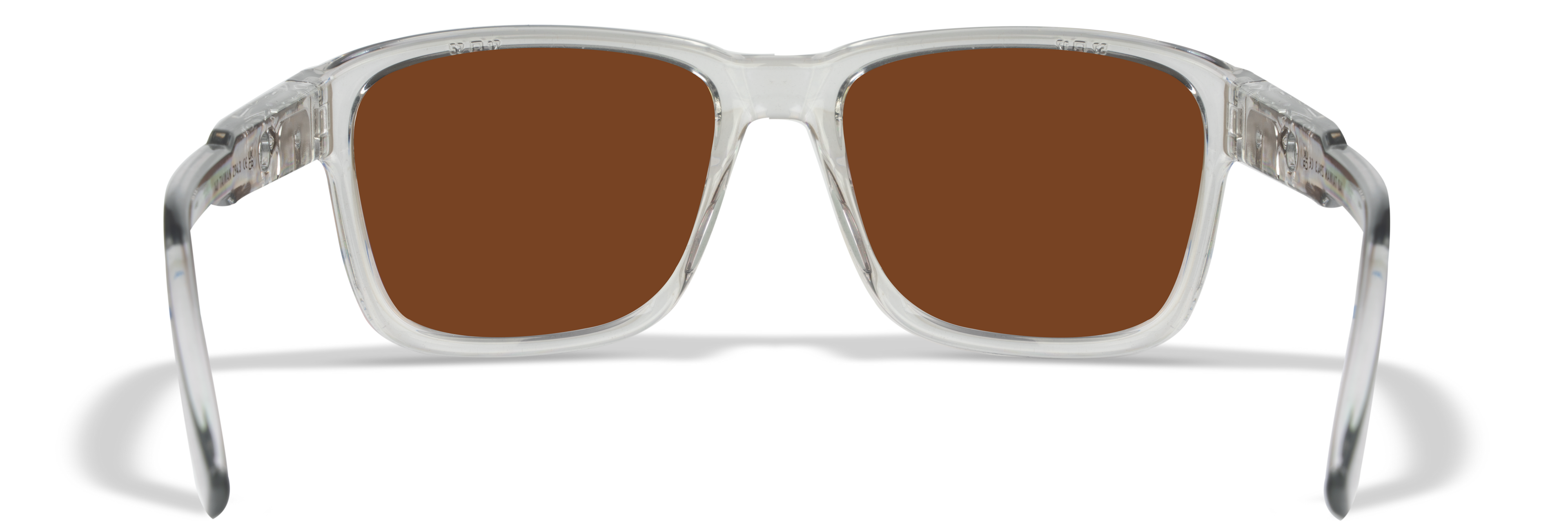 Wiley X WX TREK — Captivate Polarized - Green Mirror - Amber, Gloss Crystal Light Grey by Wiley X - Tactical Sunglasses