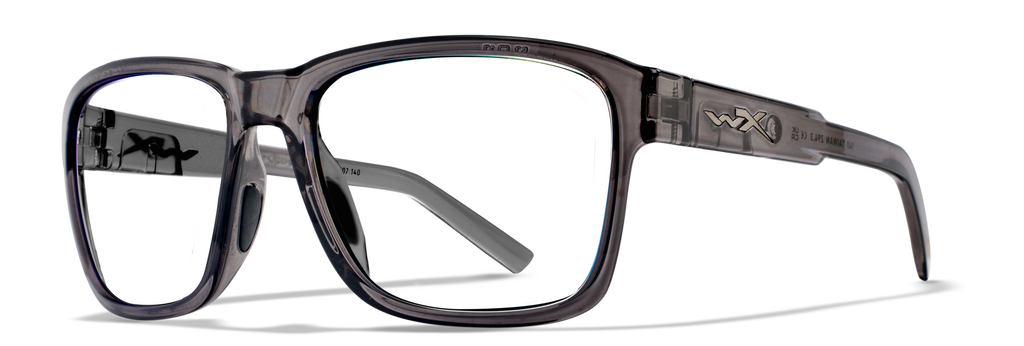Wiley X WX TREK — Captivate Polarized - Blue Mirror -  Grey, Gloss Crystal Dark Grey by Wiley X - Tactical Sunglasses