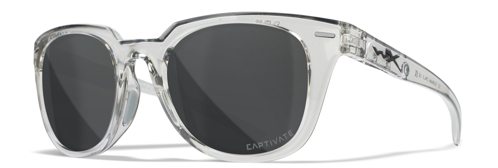 Wiley X WX ULTRA — Captivate Polarized -  Grey, Gloss Crystal Light Grey by Wiley X - Tactical Sunglasses