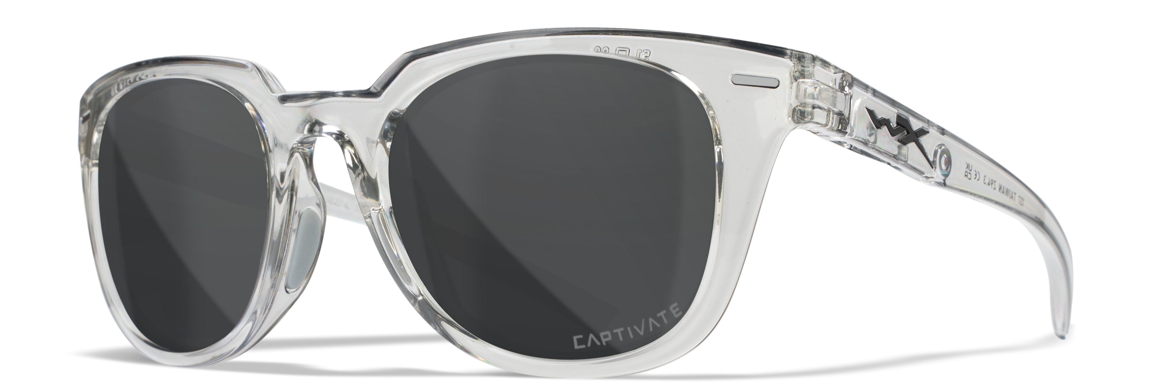 Wiley X WX ULTRA — Captivate Polarized -  Grey, Gloss Crystal Light Grey by Wiley X - Tactical Sunglasses