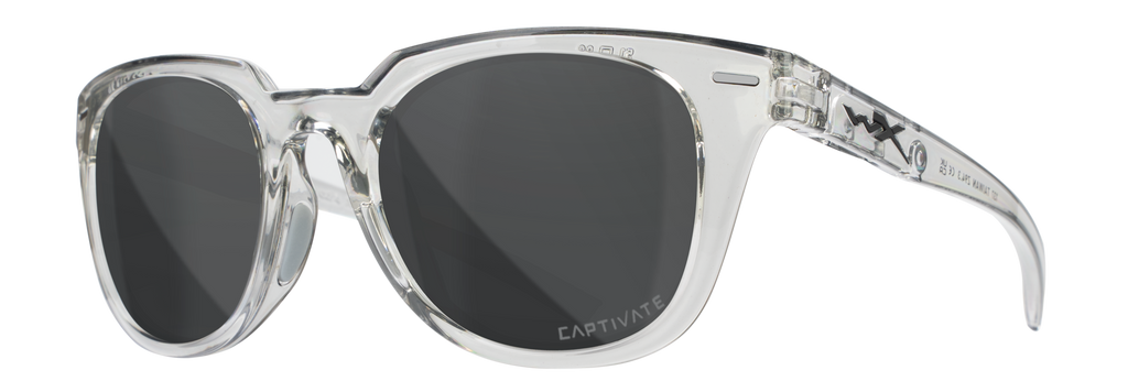 Wiley X WX ULTRA — Captivate Polarized -  Grey, Gloss Crystal Light Grey by Wiley X - Tactical Sunglasses