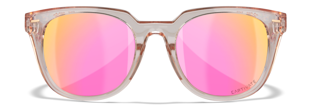 Wiley X WX ULTRA — Captivate Polarized - Rose Gold Mirror -  Green, Gloss Crystal Blush by Wiley X - Tactical Sunglasses