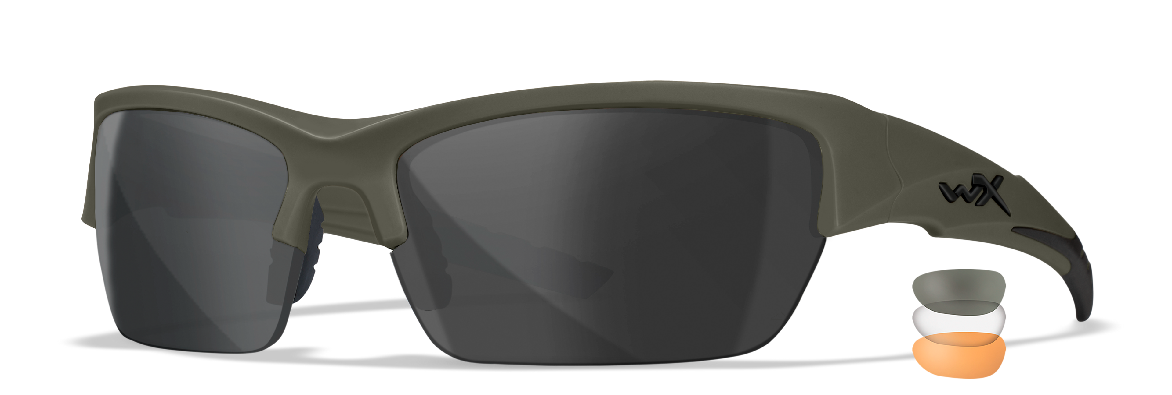 Wiley X WX VALOR — Grey + Clear + Light Rust, OD Green by Wiley X - Tactical Eyewear - Changeable