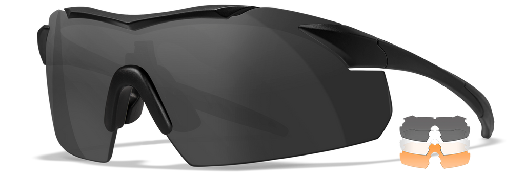 Wiley X WX VAPOR — Grey + Clear + Light Rust, Matte Black by Wiley X - Tactical Eyewear - Changeable
