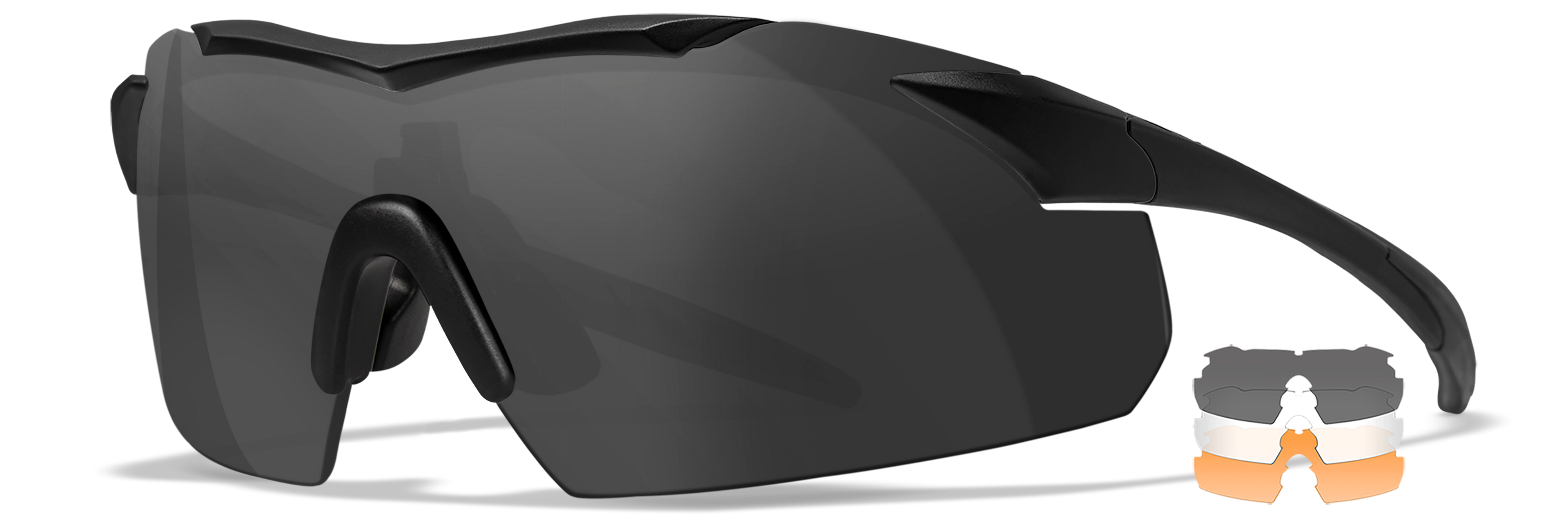 Wiley X WX VAPOR — Grey + Clear + Light Rust, Matte Black by Wiley X - Tactical Eyewear - Changeable