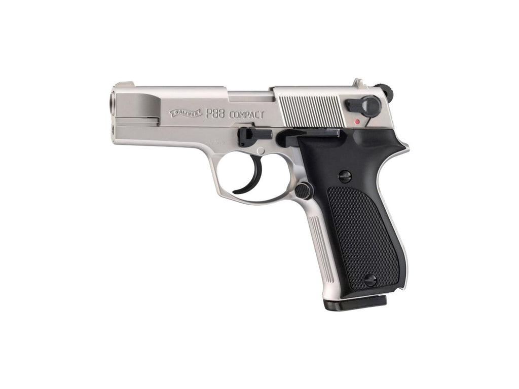Pištoľ exp. Walther P88 Compact nickel, kal. 9mm P.A.K.