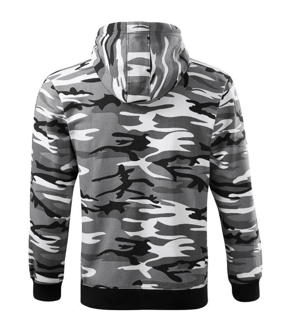 Camo Zipper C19 Mikina pánska — camouflage gray