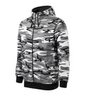 Camo Zipper C19 Mikina pánska — camouflage gray