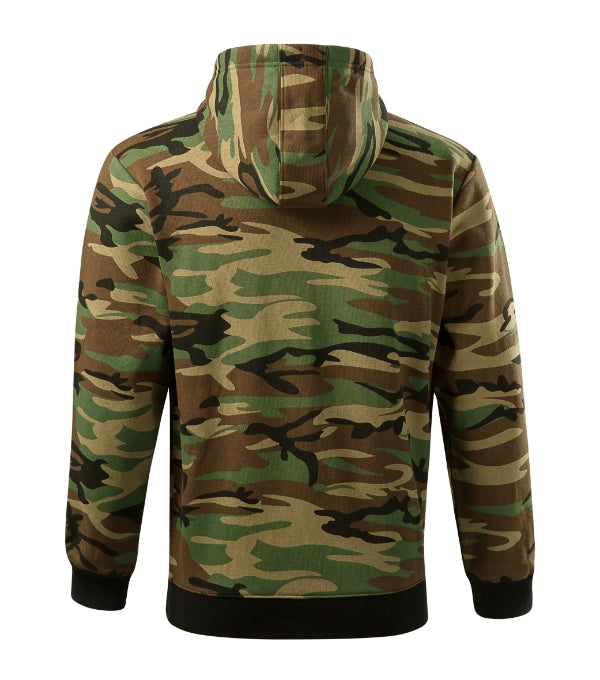 Camo Zipper C19 Mikina pánska — camouflage brown