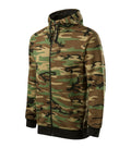 Camo Zipper C19 Mikina pánska — camouflage brown