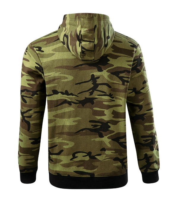 Camo Zipper C19 Mikina pánska — camouflage green