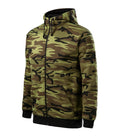 Camo Zipper C19 Mikina pánska — camouflage green