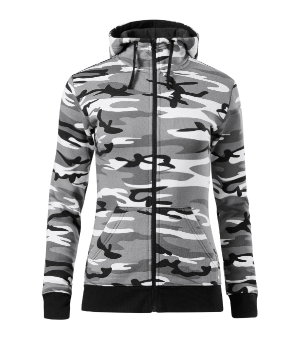 Camo Zipper C20 Mikina dámska — camouflage gray