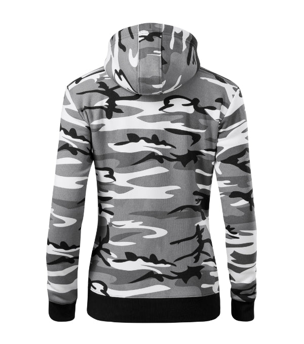 Camo Zipper C20 Mikina dámska — camouflage gray