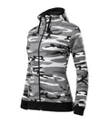 Camo Zipper C20 Mikina dámska — camouflage gray