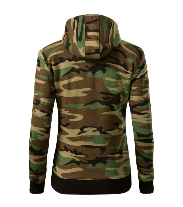 Camo Zipper C20 Mikina dámska — camouflage brown