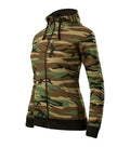 Camo Zipper C20 Mikina dámska — camouflage brown