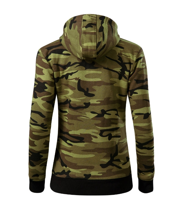 Camo Zipper C20 Mikina dámska — camouflage green