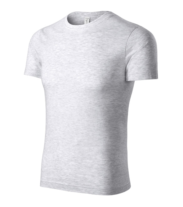 Peak P74 Tričko unisex — svetlosivý melír