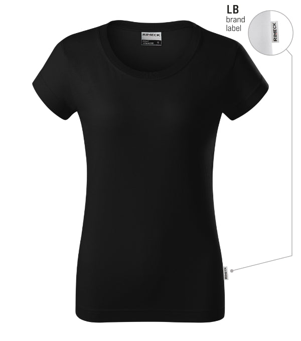 Resist R02 Tričko dámske — čierna 01 (brand label)