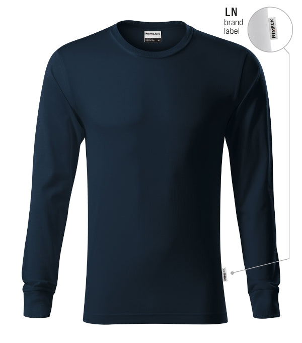Resist LS R05 Tričko unisex — tmavomodrá 02 (brand label)
