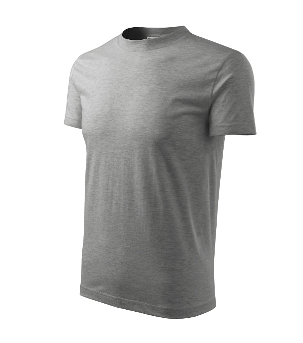 Base R06 Tričko unisex — tmavosivý melír