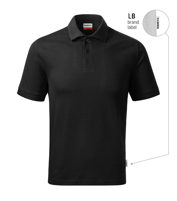 Resist Heavy Polo R20 Polokošeľa pánska — čierna 01 (brand label)