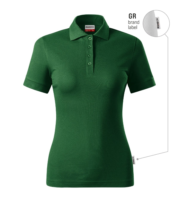 Resist Heavy Polo R21 Polokošeľa dámska — fľaškovozelená 06 (brand label)