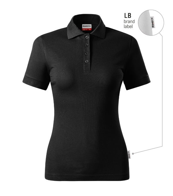 Resist Heavy Polo R21 Polokošeľa dámska — čierna 01 (brand label)