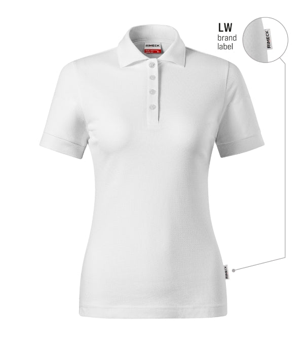 Resist Heavy Polo R21 Polokošeľa dámska — biela 00 (brand label)