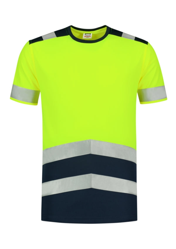 T-Shirt High Vis Bicolor T01 Tričko unisex — fluorescenčná žltá