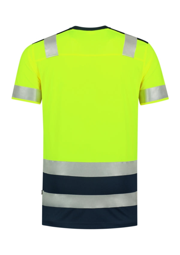 T-Shirt High Vis Bicolor T01 Tričko unisex — fluorescenčná žltá