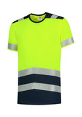T-Shirt High Vis Bicolor T01 Tričko unisex — fluorescenčná žltá