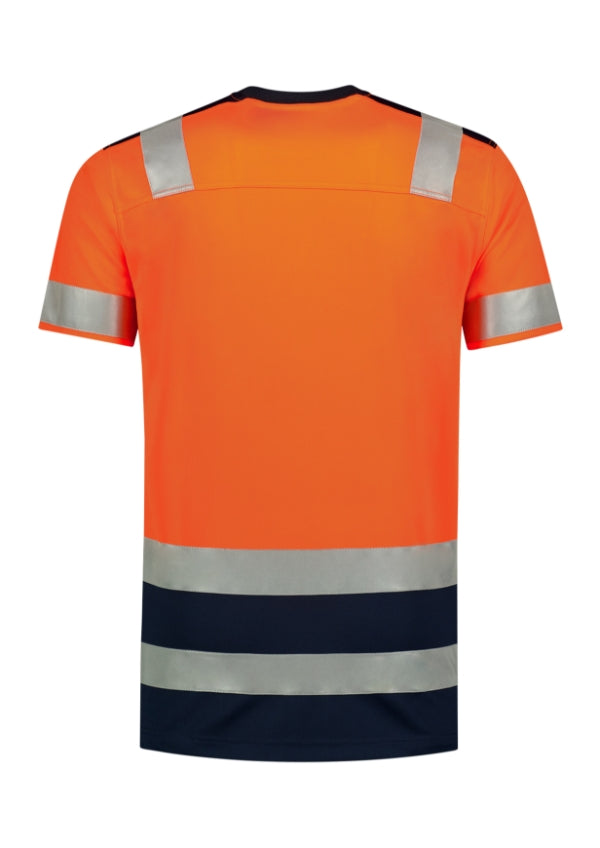 T-Shirt High Vis Bicolor T01 Tričko unisex — fluorescenčná oranžová
