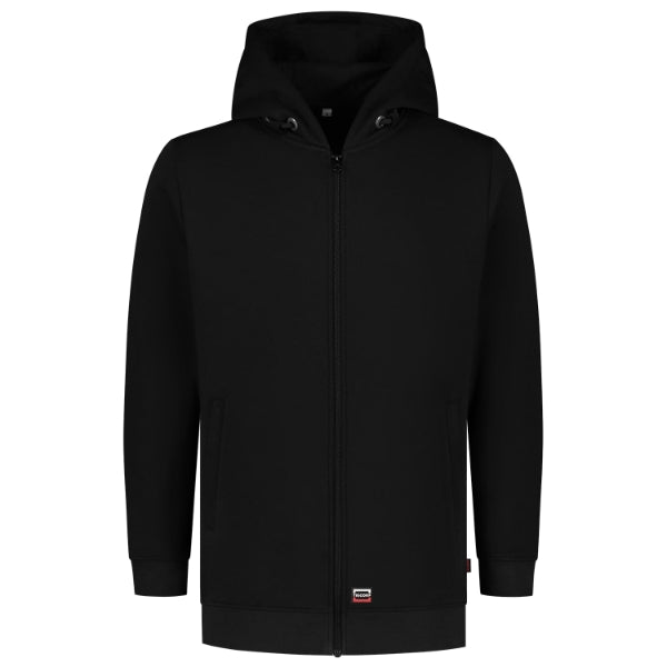 Hooded Sweat Jacket Washable 60°C T44 Mikina unisex — čierna