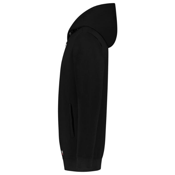 Hooded Sweat Jacket Washable 60°C T44 Mikina unisex — čierna