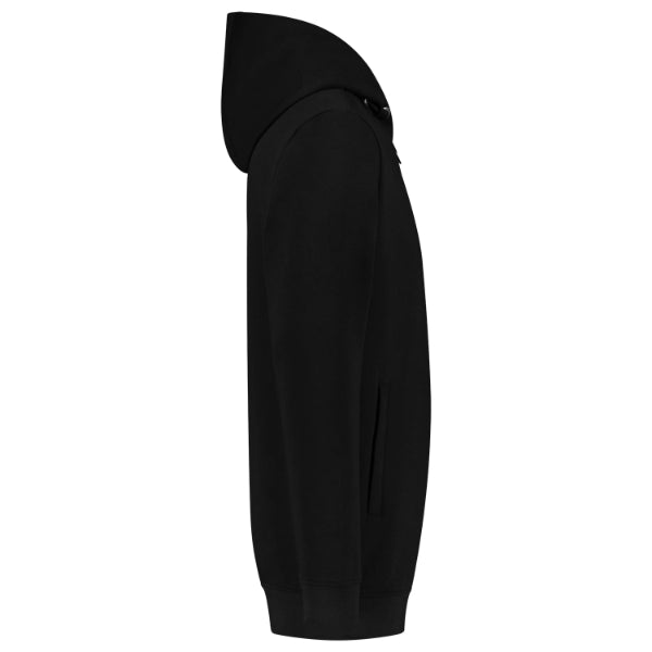 Hooded Sweat Jacket Washable 60°C T44 Mikina unisex — čierna