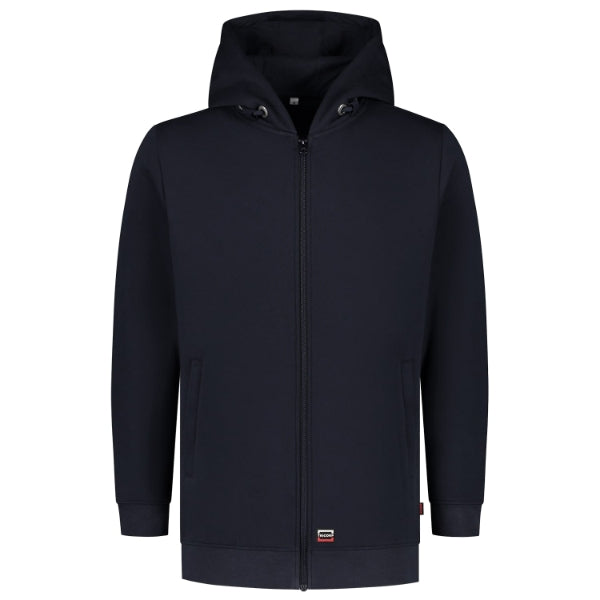 Hooded Sweat Jacket Washable 60°C T44 Mikina unisex — tmavomodrá