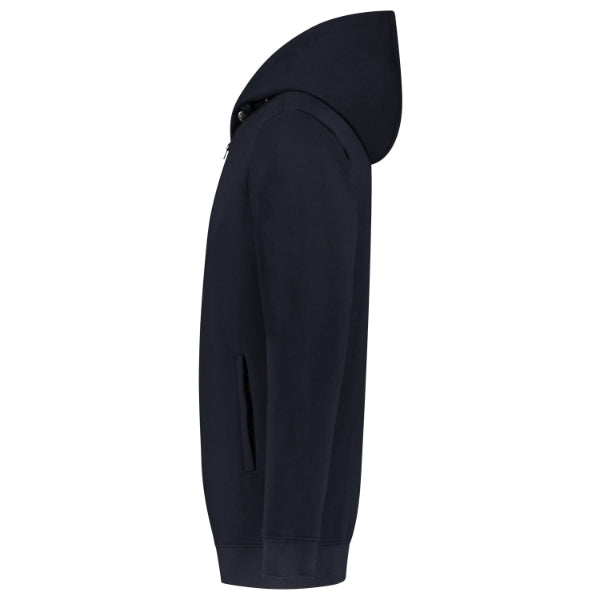 Hooded Sweat Jacket Washable 60°C T44 Mikina unisex — tmavomodrá