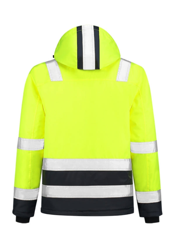 Midi Parka High Vis Bicolor T51 Pracovná bunda unisex — fluorescenčná žltá