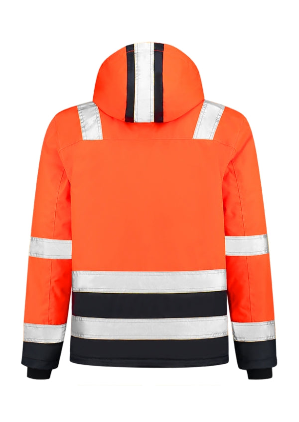 Midi Parka High Vis Bicolor T51 Pracovná bunda unisex — fluorescenčná oranžová