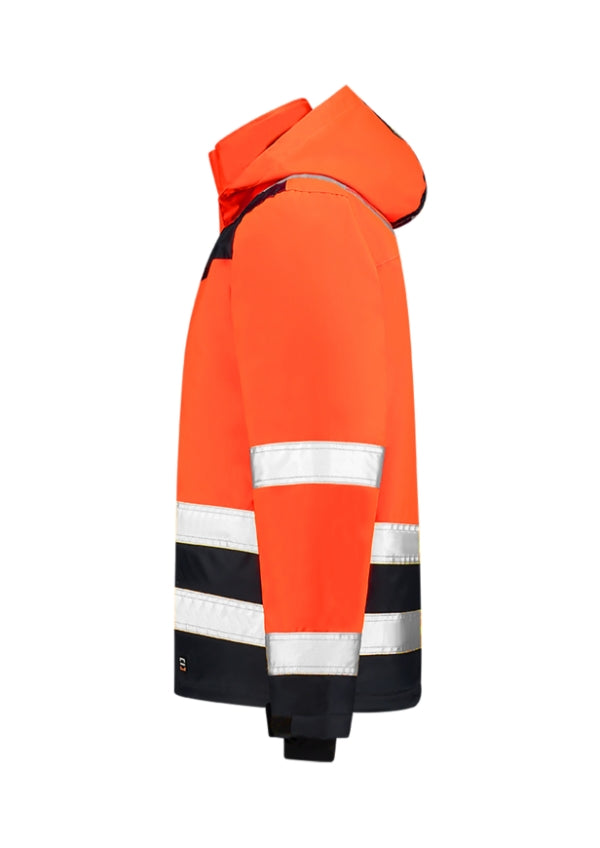 Midi Parka High Vis Bicolor T51 Pracovná bunda unisex — fluorescenčná oranžová