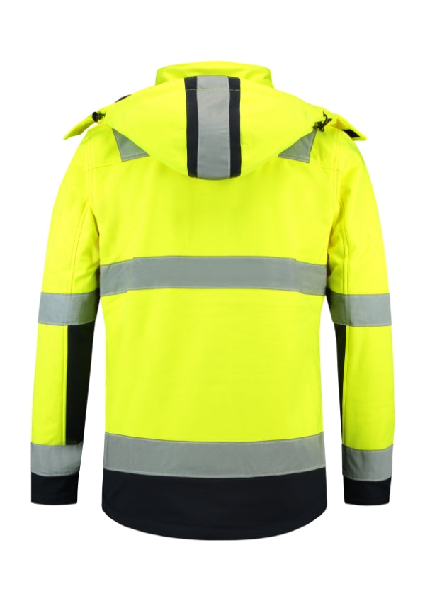 Bi-color EN ISO 20471 Softshell T52 Softshellová bunda unisex — fluorescenčná žltá