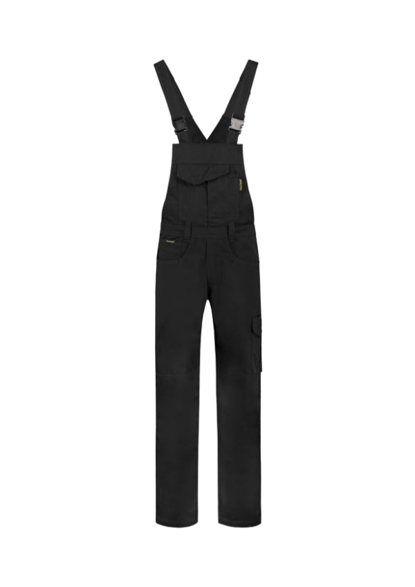 Dungaree Overall Industrial T66 Pracovné nohavice s trakmi unisex — čierna