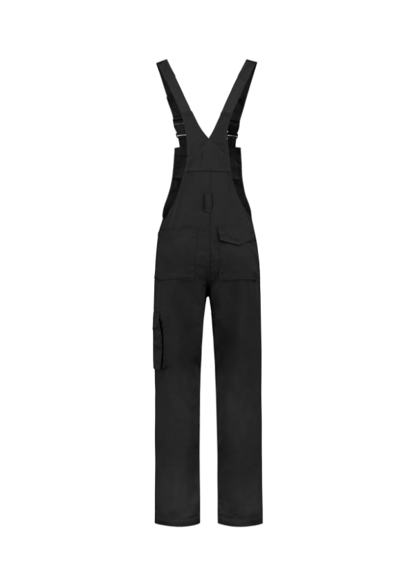 Dungaree Overall Industrial T66 Pracovné nohavice s trakmi unisex — čierna