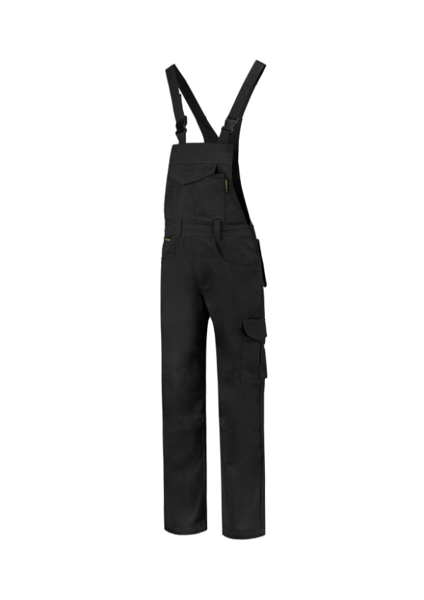 Dungaree Overall Industrial T66 Pracovné nohavice s trakmi unisex — čierna