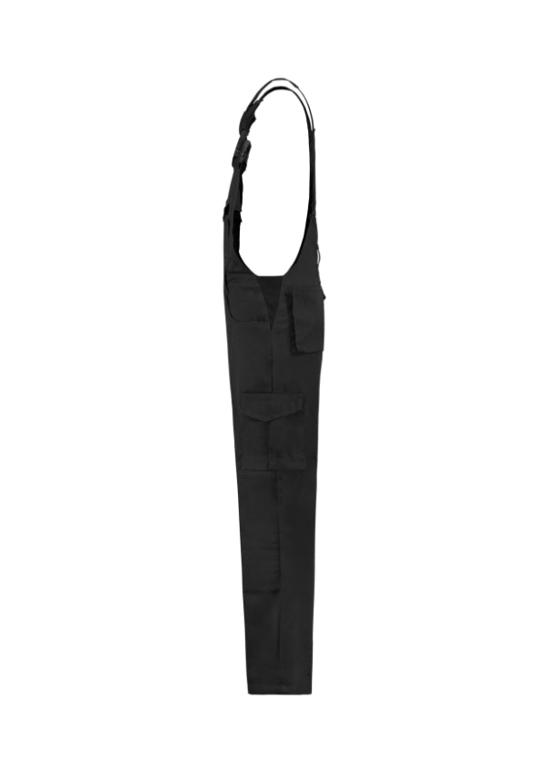 Dungaree Overall Industrial T66 Pracovné nohavice s trakmi unisex — čierna