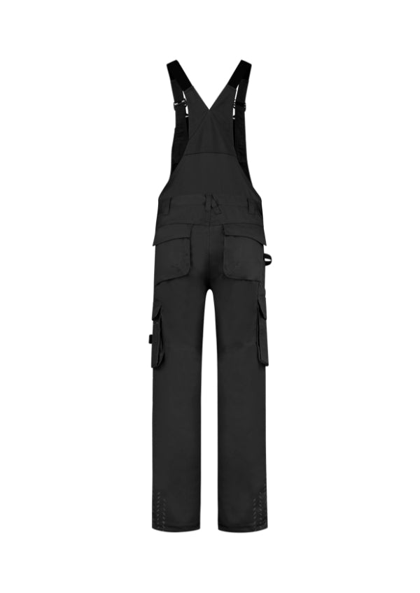 Bib & Brace Twill Cordura T67 Pracovné nohavice s trakmi unisex — čierna