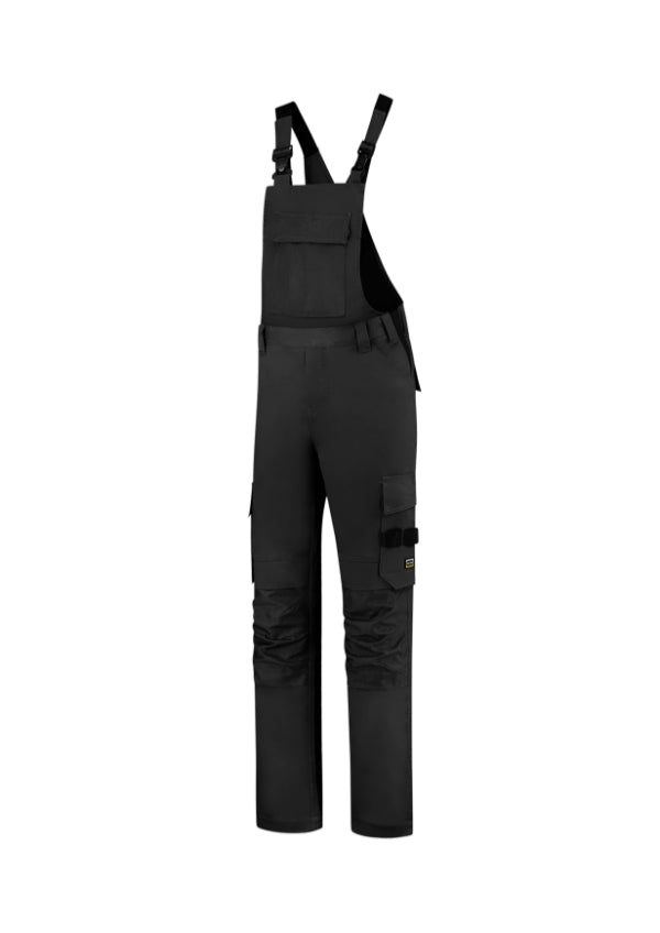 Bib & Brace Twill Cordura T67 Pracovné nohavice s trakmi unisex — čierna